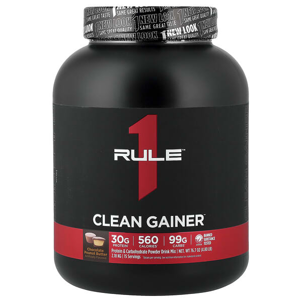 Rule One Proteins, Clean Gainer, Schokoladen-Erdnussbutter, 2,18 kg (4,80 lb.)