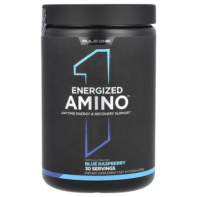 Rule One Proteins, Energizing Amino Acids, Blue Raspberry Flavor, 9.52 oz (270 g)