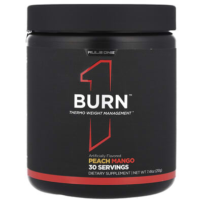 Rule One Proteins, Burn™, Thermo Weight Management, Peach Mango, 7.41 oz (210 g)