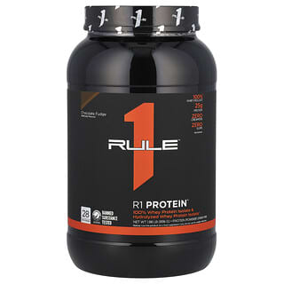 Rule One Proteins, R1 Protein Powder Drink Mix, R1 Proteinpulver-Trinkmischung, Schokoladen-Fudge, 896 g (1,98 lb.)