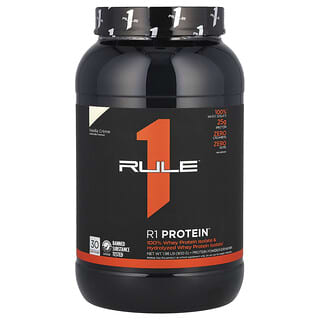 رول وان بروتينز‏, مزيج شراب مسحوق البروتين R1 ، كريمة الفانيليا ، 1.98 رطل (900 جم)