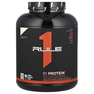 رول وان بروتينز‏, مزيج شراب مسحوق البروتين R1 ، كريمة الفانيليا ، 5.03 رطل (2.28 كجم)