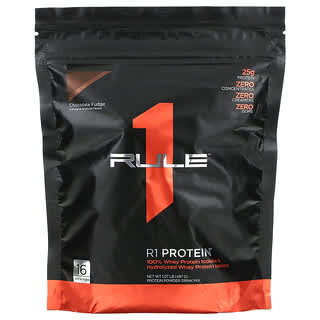 Rule One Proteins, R1 Protein, Protein Powder Drink Mix, Chocolate Fudge, 1.07 lb (487 g)