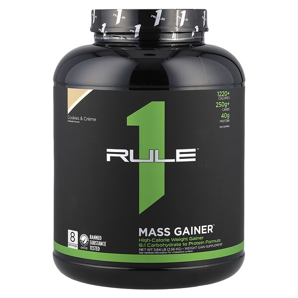 Rule One Proteins, Mass Gainer, 쿠키 & 크림, 2.56kg(5.64lb)