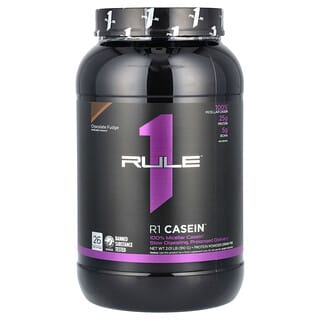 Rule One Proteins, R1 Casein, Protein Powder Drink Mix, Proteinpulver-Trinkmischung, Schokoladen-Fudge, 910 g (2,01 lb.)