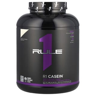 Rule One Proteins, Caséine R1, Poudre de protéines pour mélange à boire, Crème à la vanille, 1,80 kg