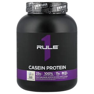 Rule One Proteins, Caseína R1, Mezcla para preparar bebidas con proteína en polvo, Crema de vainilla, 1,80 kg (3,96 lb)