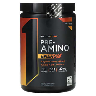 Rule One Proteins, Pre-Amino, Energy, Peach Mango, 8.9 oz (252 g)