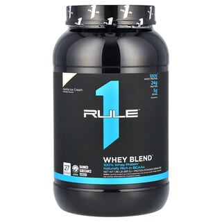 Rule One Proteins, Whey Blend, Protein Powder Drink Mix, Vanilla Ice Cream, 1.96 lb (891 g)