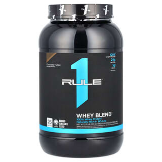 Rule One Proteins, Whey Blend Protein Powder Drink Mix, Molkenproteinpulver-Trinkmischung, Schokoladen-Fudge, 910 g (2,01 lb.)