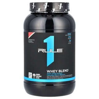 Rule One Proteins, Whey Blend, Protein Powder Drink Mix, Strawberries & Creme, 1.96 lb (891 g)