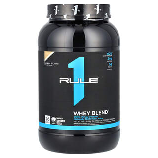 Rule One Proteins, Whey Blend, Protein Powder Drink Mix, Cookies & Creme, 1.95 lbs (884 g)