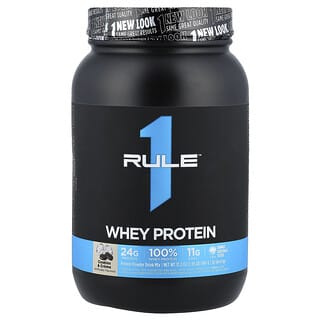 Rule One Proteins, Mezcla de suero de leche, Mezcla para preparar bebidas con proteína en polvo, Galletas y crema, 884 g (1,95 lb)