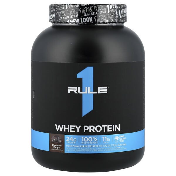 Rule One Proteins, Whey Blend, Protein Powder Mix, Chocolate Fudge, 5.02 lb (2.28 kg)