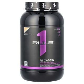 Rule One Proteins, R1 Casein, Protein Powder Drink Mix, Proteinpulver-Trinkmischung, Kekse und Creme, 891 g (1,96 lb.)