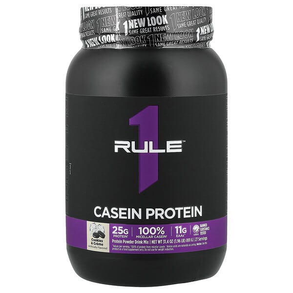 Rule One Proteins, 카제인 단백질, 쿠키 & 크림, 891g(1.96lb)