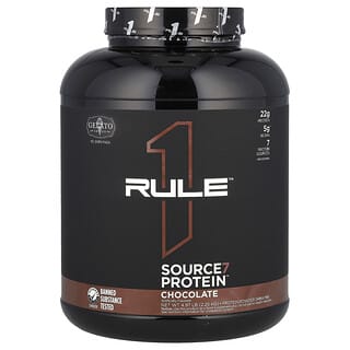 Rule One Proteins (رول وان بروتينز)‏, مزيج شراب مسحوق البروتين من Source7 ، شيكولاتة ، 4.97 رطل (2.25 كجم)