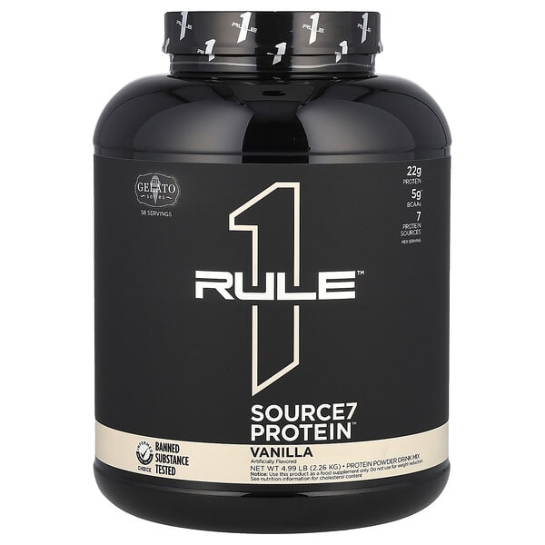 Source7 Protein Powder Drink Mix, Vanilla, 4.99 lb (2.26 kg)