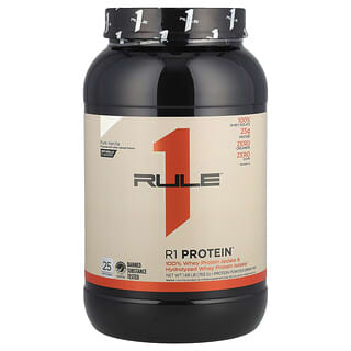 رول وان بروتينز‏, مزيج شراب مسحوق البروتين R1 ، فانيليا نقية ، 1.68 رطل (763 جم)