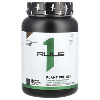 Rule One Proteins, Mélange à boire en poudre de protéines végétales, Chocolat, 670 g