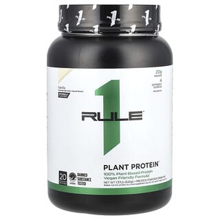 Rule One Proteins, Plant Protein Powder Drink Mix, Vanilla, 1.37 lb (620 g)