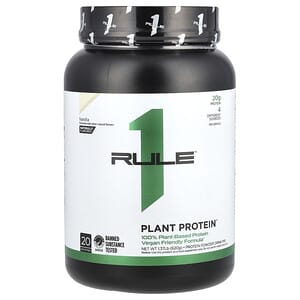 Rule One Proteins, смесь для приготовления порошка с растительным протеином, ваниль, 620 г (1,37 фунта)