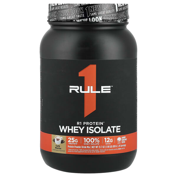 Rule One Proteins, R1 Protein™ เวย์ไอโซเลต รสคาเฟ่มอคค่า ขนาด 1.98 ปอนด์ (899 ก.)