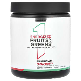 Rule One Proteins, Frutas y vegetales energizados, Bayas mixtas, 138 g (4,87 oz)