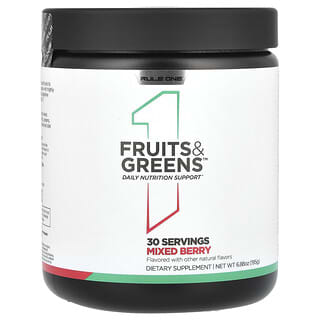 Rule One Proteins, Fruits & Greens, Mixed Berry, 6.88 oz (195 g)