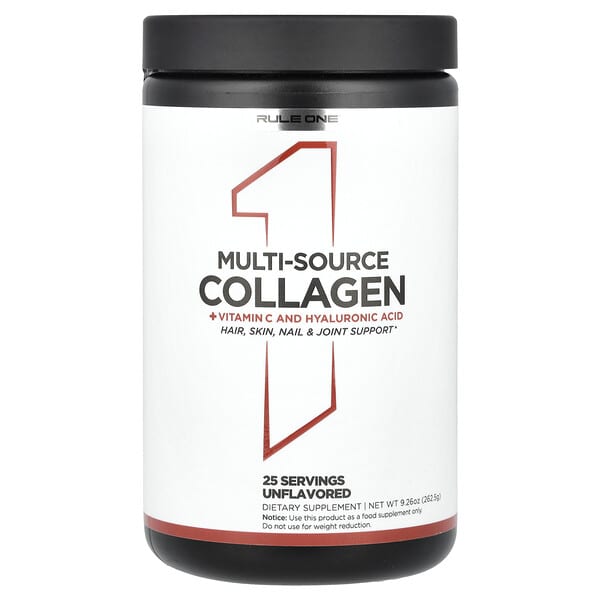 Multi-Source Collagen + Vitamin C and Hyaluronic Acid, Unflavored, 9.26 oz (262.5 g)