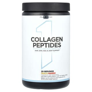 Rule One Proteins, Péptidos de colágeno con vitamina C y ácido hialurónico, Melocotón y mango, 250 g (8,82 oz)