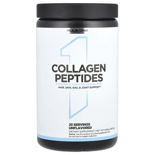 Rule One Proteins, Péptidos de colágeno con vitamina C y ácido hialurónico, Sin sabor, 262,5 g (9,26 oz)