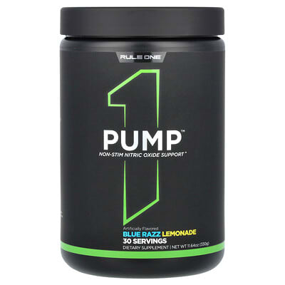 Rule One Proteins, Pump, Blue Raz Lemonade Flavor, 11.64 oz (330 g)