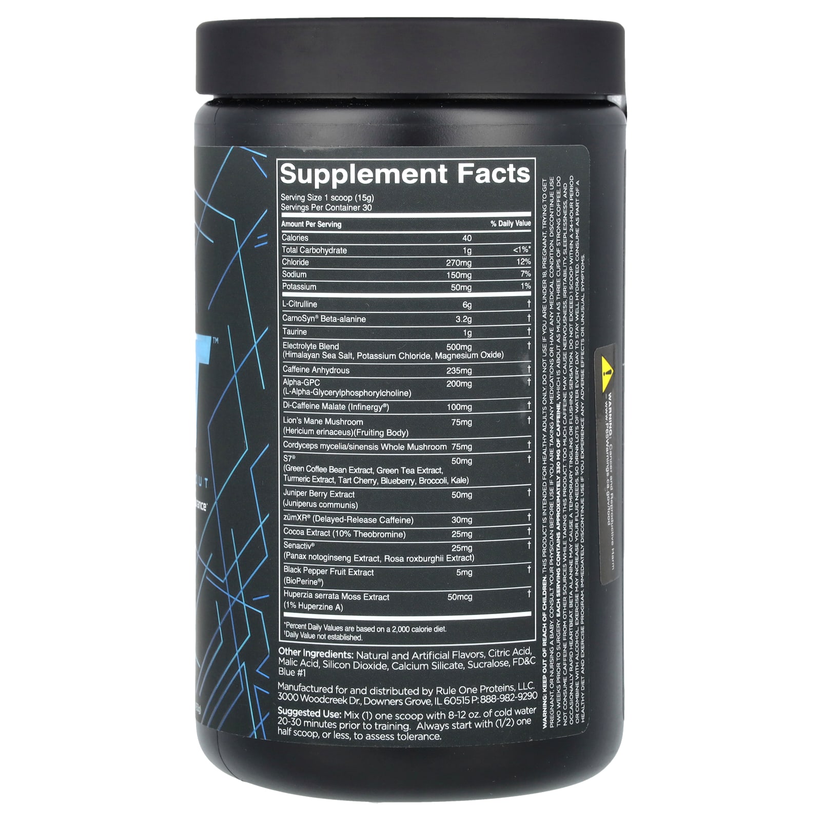 Rule One Proteins, preLIFT, PreWorkout, Blue Raspberry, 15.9 oz (450 g)