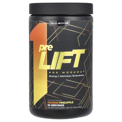 Rule One Proteins, preLIFT, Pre-Workout Formula, Orange Pineapple, 14.8 oz (420 g)