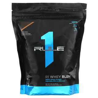 Rule One Proteins, R1 Whey Blend, Protein Powder Drink Mix, Chocolate Peanut Butter, 1.05 lb (476 g)