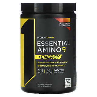 Rule One Proteins, Essential Amino 9 + Energy, Peach Mango, 12.2 oz (345 g)