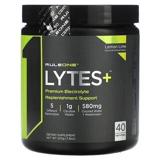 Rule One Proteins, Lytes+, Premium Electrolyte Replenishment Support, Lemon Lime, 7.8 oz (220 g)