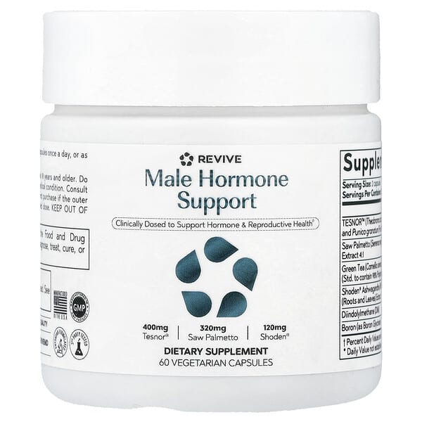 Revive MD Supplement Company LLC, Unterstützung des männlichen Hormonhaushalts, 60 vegetarische Kapseln