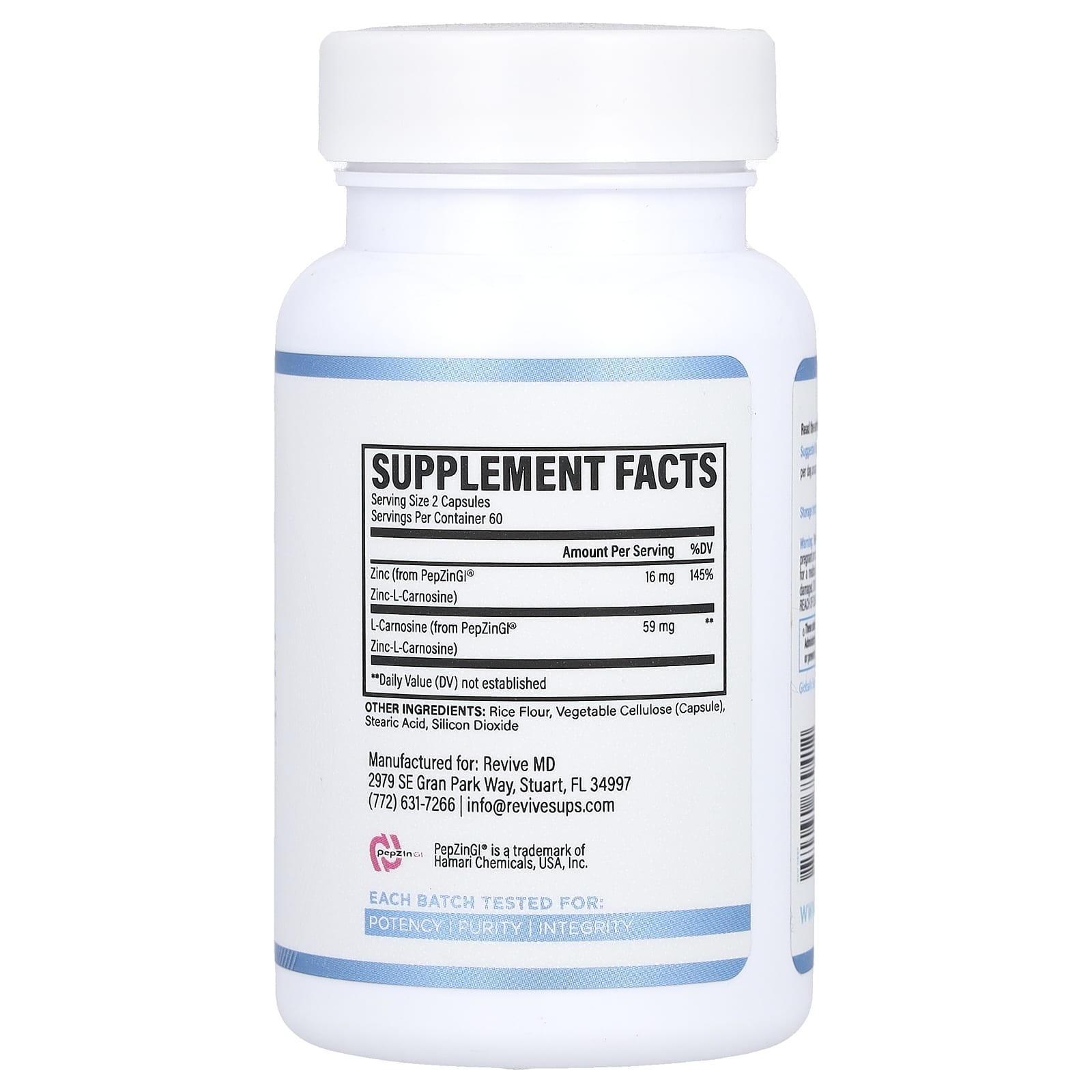 Revive, Zinc Carnosine, 120 Vegetarian Capsules