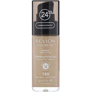 Revlon, Тональная основа Colorstay Makeup для комбинированной и жирной кожи, песочный бежевый 180, 30 мл