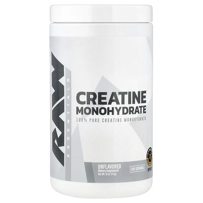 Raw Nutrition, Essential Nutrition, Creatine Monohydrate, Unflavored, 18 oz (510 g)