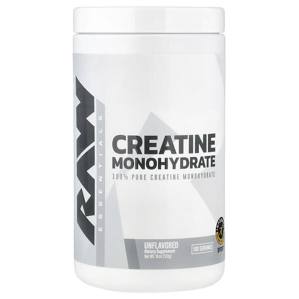 Raw Nutrition Essentials, Creatine Monohydrate, Unflavored, 18 oz (510 g)