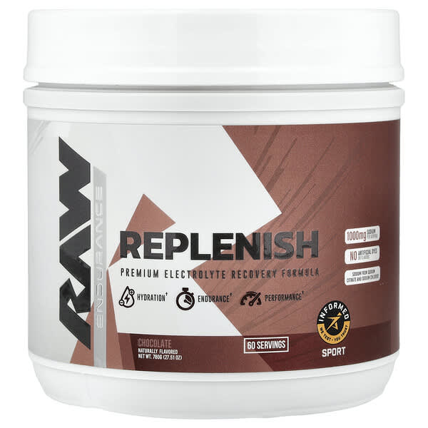 Raw Nutrition Endurance, Replenish, Chocolate, 27.51 oz (780 g)