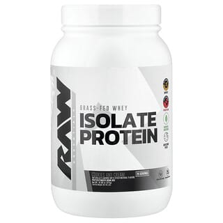 Raw Nutrition, Grass Fed Whey Isolate Protein, Cookies and Cream, 1.98 lbs (900 g)