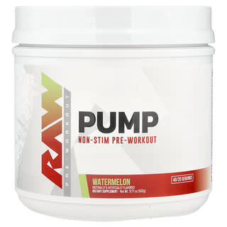 Raw Nutrition, Pump, Non-Stim Pre-Workout, Watermelon, 17.71 oz (502 g)