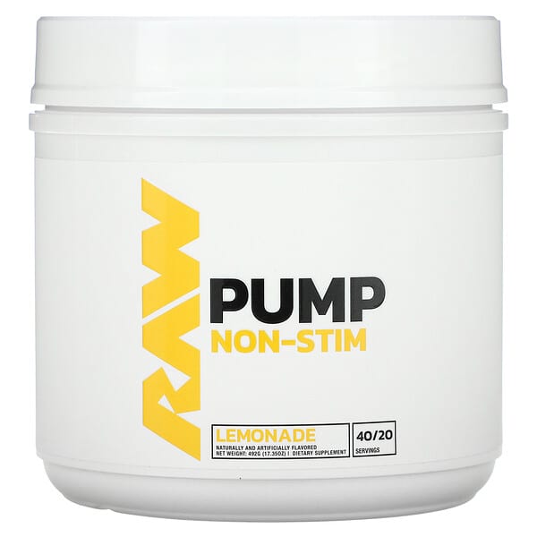 Pump, Non-Stim, Lemonade, 17.35 oz (492 g)