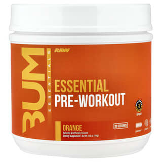 Raw Nutrition, Bum, Pré-entraînement essentiel, Orange, 399 g