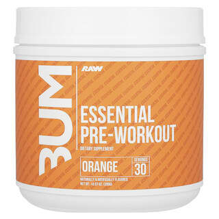 Raw Nutrition, Bum, Essential pre-workout, arancia, 399 g