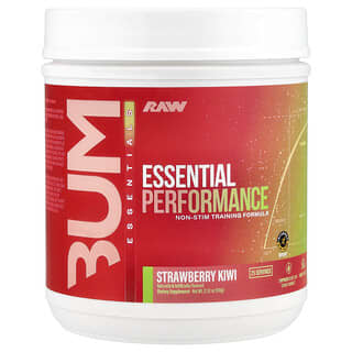 رو نيوتريشن‏, Bum Essentials ، تركيبة تدريب غير محفزة ، بنكهة الفراولة والكيوي ، 21.52 أونصة (610 جم)